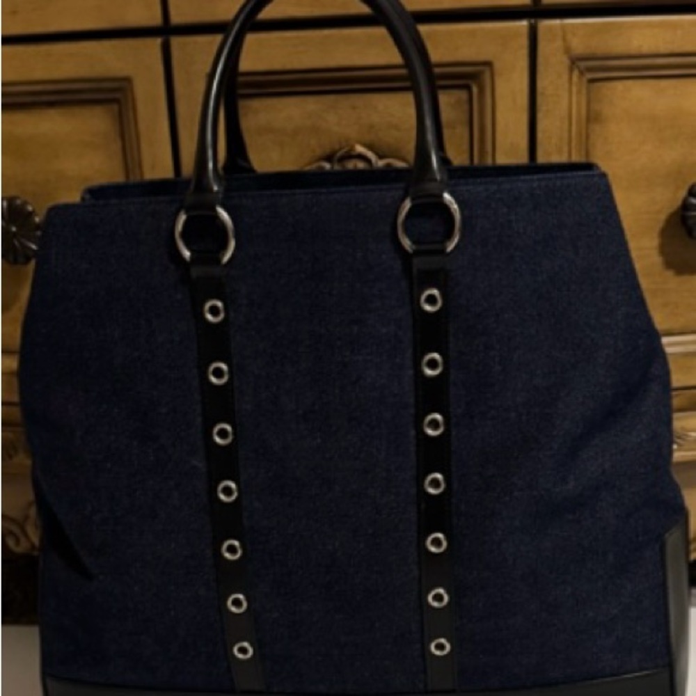 INC International Concepts Navy and Black Tote